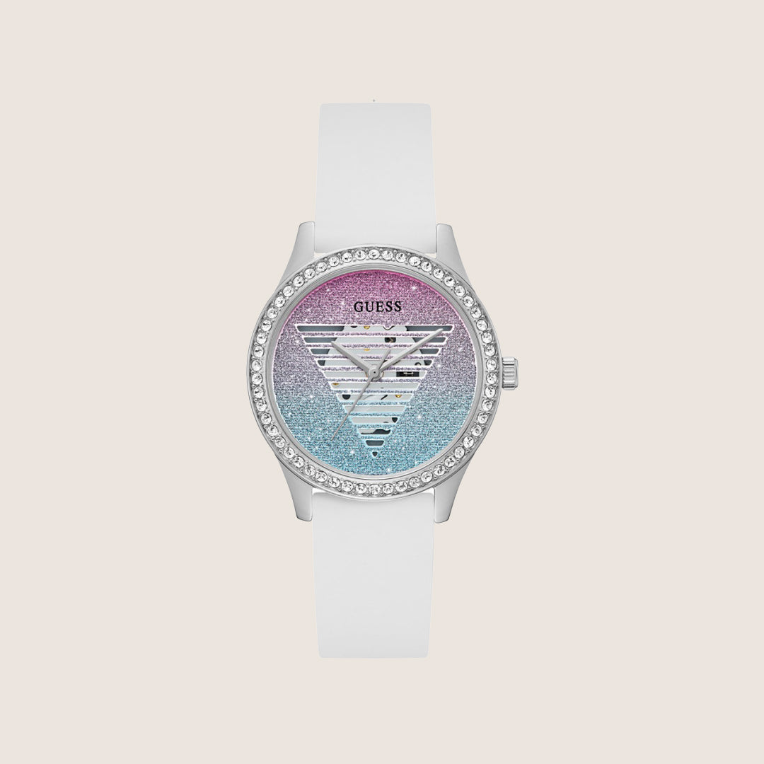 Guess Women's Lady Idol Watch Crystal-Set Two Tone, Transparent Dial GW0530L5