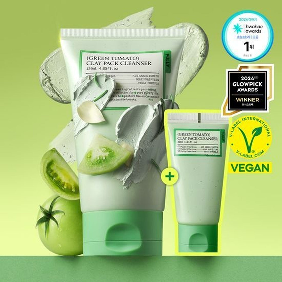 fully Pack Cleanser 120ml+30ml Set &ndash; Green Tomato/ Red Tomato/ Rice Dough