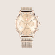 Tommy Hilfiger Women's Blake Gold Multi-Dial Gold Milanese Mesh Bracelet 1782303