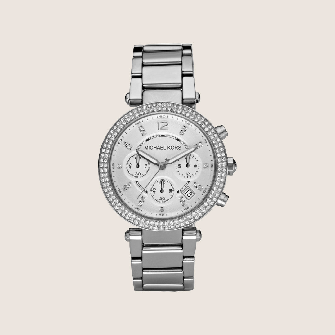 Michael Kors Women's Blair Chronograph Silver Dial Watch MK5353