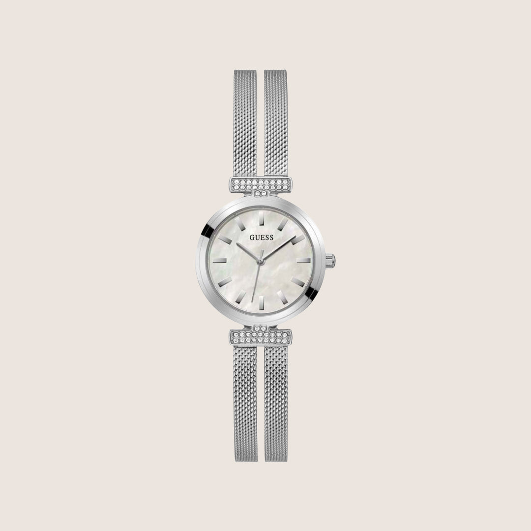 Guess Women's Array Watch Crystal-Set Silver Dial GW0471L1