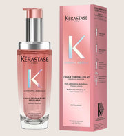 Kérastase Chroma Absolu Hair Oil Huile Chroma Éclat Refillable Bottle, for Fine-Medium Hair with Amino Acid & Lactic Acid Nourishing Oil 75ml