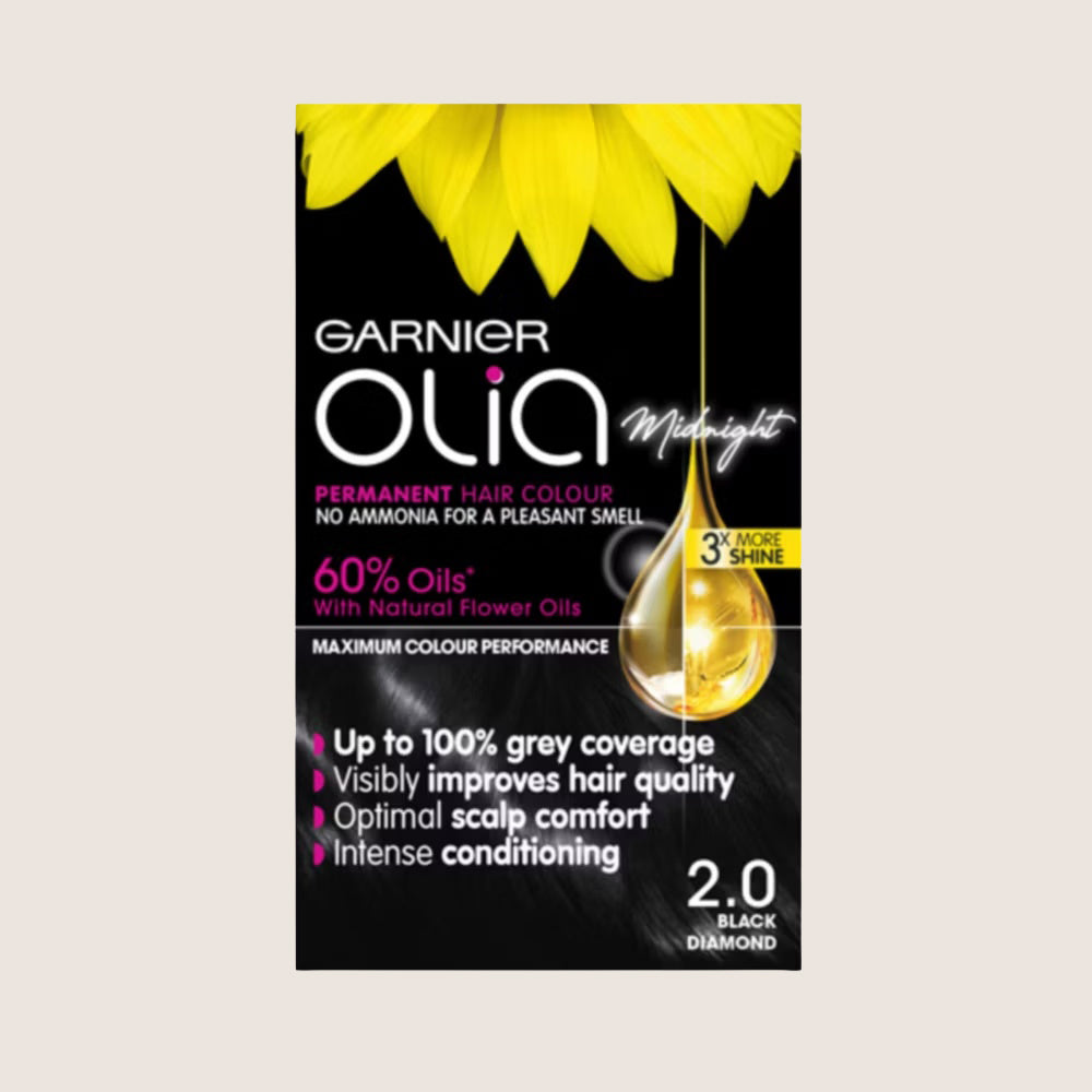 Garnier Olia 2.0 Black Diamond: 100% Grey Coverage, No Ammonia