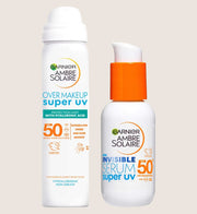Garnier Ambre Solaire Super UV Under & Over Make Up Set Bundle Serum & Sun Cream Set