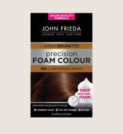 John Frieda Precision Foam Colour 6N Light Natural Brown Lightening 130ml