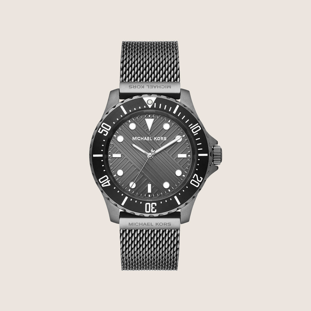 Michael Kors Men's Everest Black Dial All-Black Stainless Steel Bracelet Watch MK9093