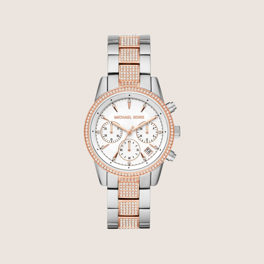 Michael Kors Women's Bryant Chronograph White Dial Watch MK6651