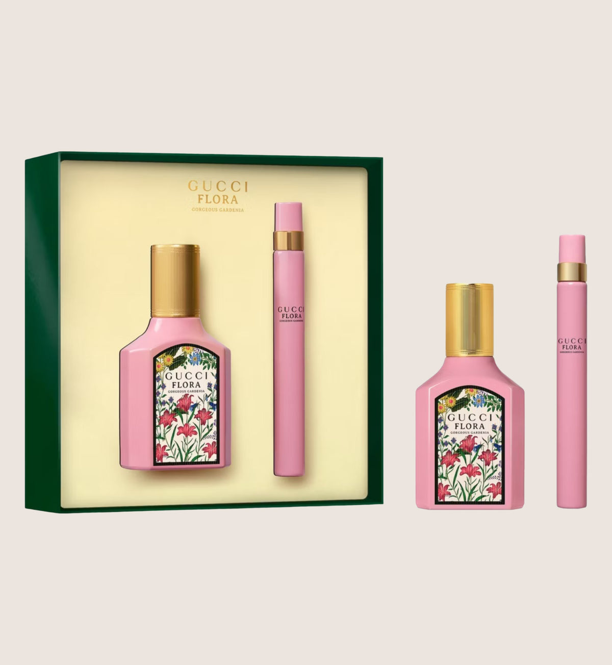 Gucci Flora Gorgeous Gardenia Eau De Parfum For Women Duo Gift Set 30ml & 10ml Fragrance Gift Set For Her