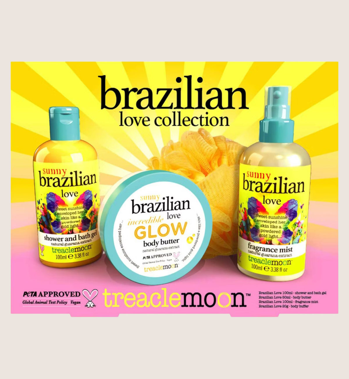 Treaclemoon Brazilian Love Collection Bath & Body Gift Set For Her
