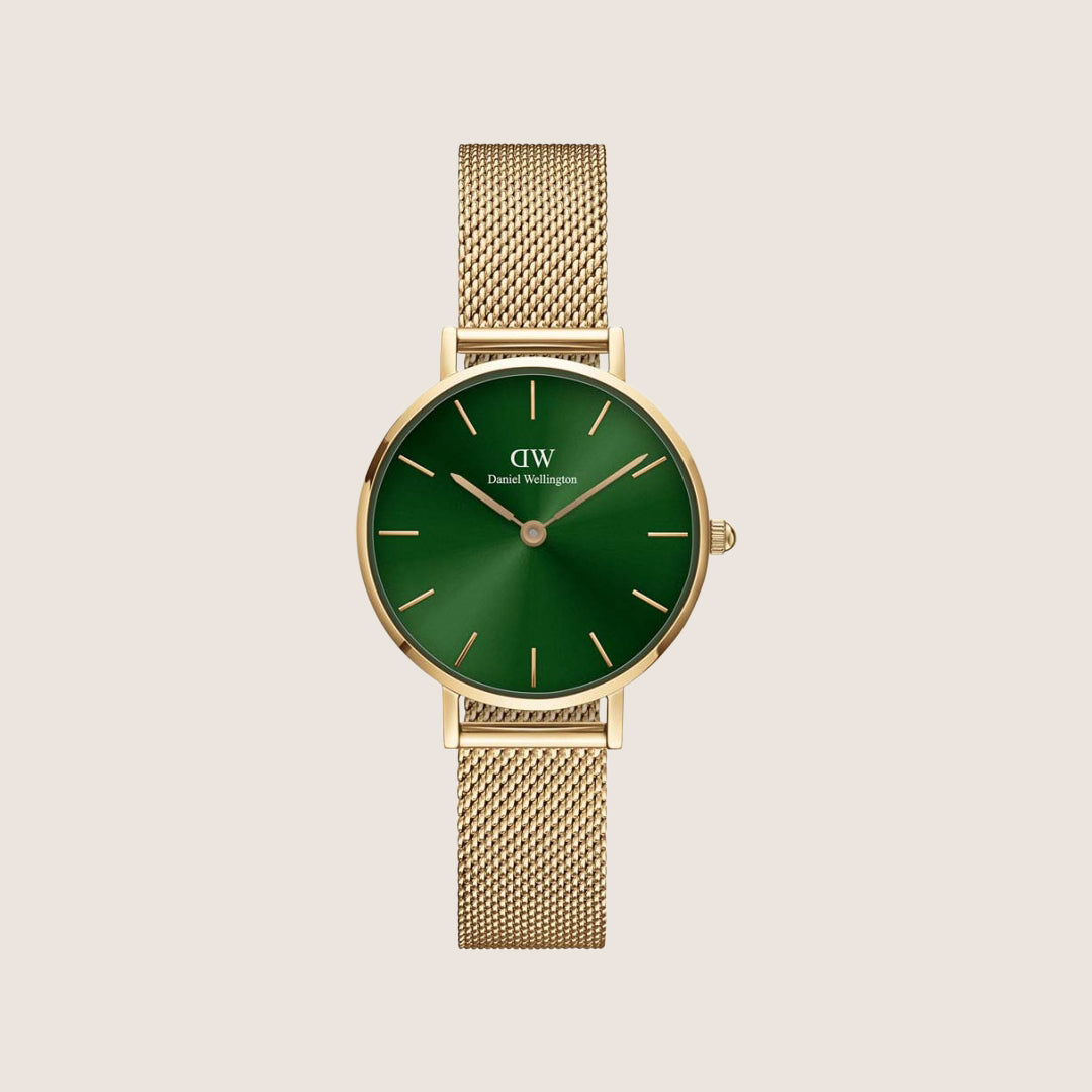 Daniel Wellington Women's Petite Emerald Gold Green Dial Watch DW00100479