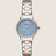Emporio Armani Two-Tone Bracelet Blue Dial Ladies Watch AR11597