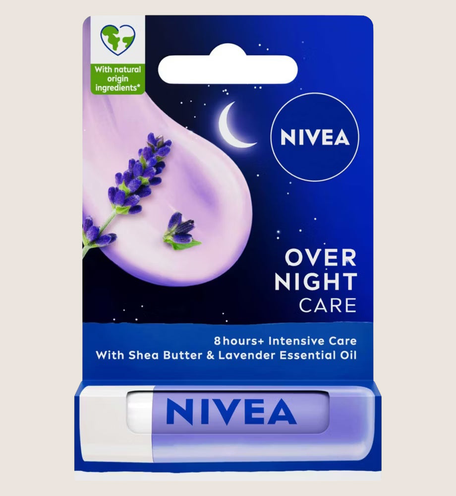 NIVEA Lavender Overnight Care Lip Balm 4.8g