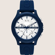 Armani Exchange Mens Sport Watch Blue Silicone Strap AX2437