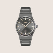 BOSS Men's Gunmetal Dial Stainless Steel Bracelet Watch 1514078