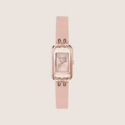 Ted Baker Ladies Tessye Rose Gold Pink Crystal Leather Strap Watch BKPTTS402