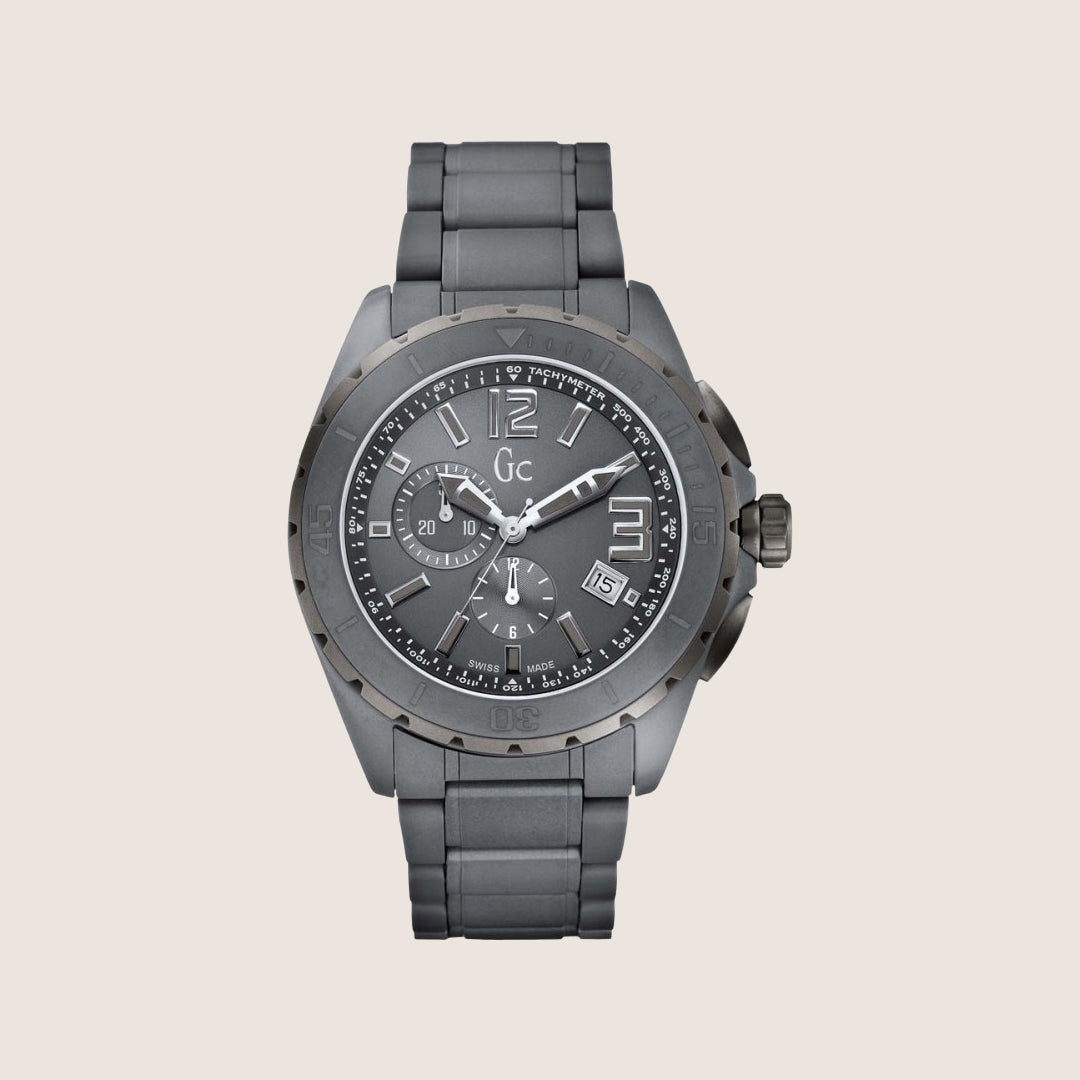 GC Men's Sport Class XXL Chronograph Gunmetal Dial Grey Ceramic Watch X76016G5S