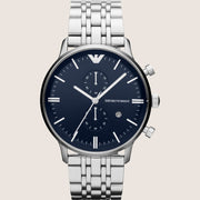 Emporio Armani Mens Watch Silver Stainless Steel Bracelet AR1648