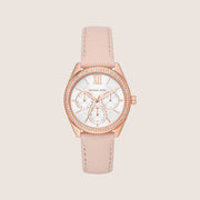 Michael Kors Women's Janelle Clear Stone-Set White Dial Watch MK7316