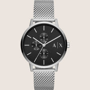 Armani Exchange Mens Sport Watch Silver Stainless Steel Bracelet AX2714