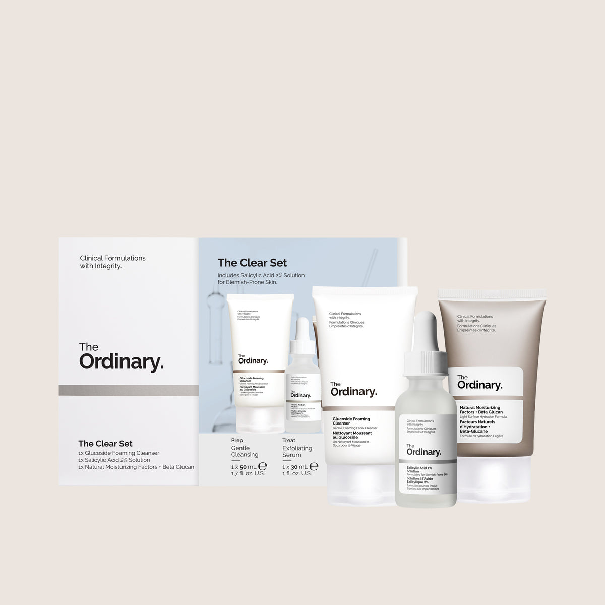 The Ordinary The Clear Set Blemish-Rescue System (3-Piece Set)