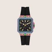 Guess Women's Libra Watch Crystal-Set Black Dial GW0618L3