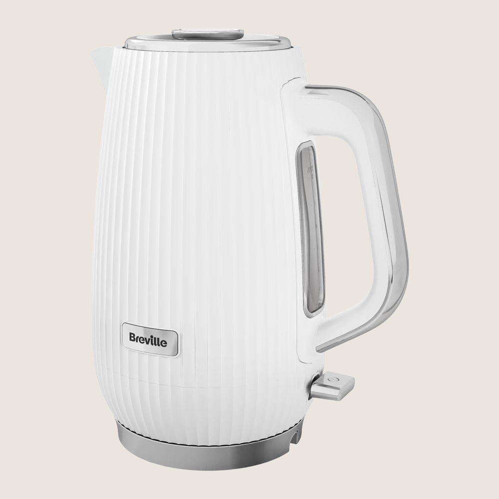 BREVILLE Linear VKT244 Jug Kettle with Precision Pour Spout 1.7L - White & Chrome