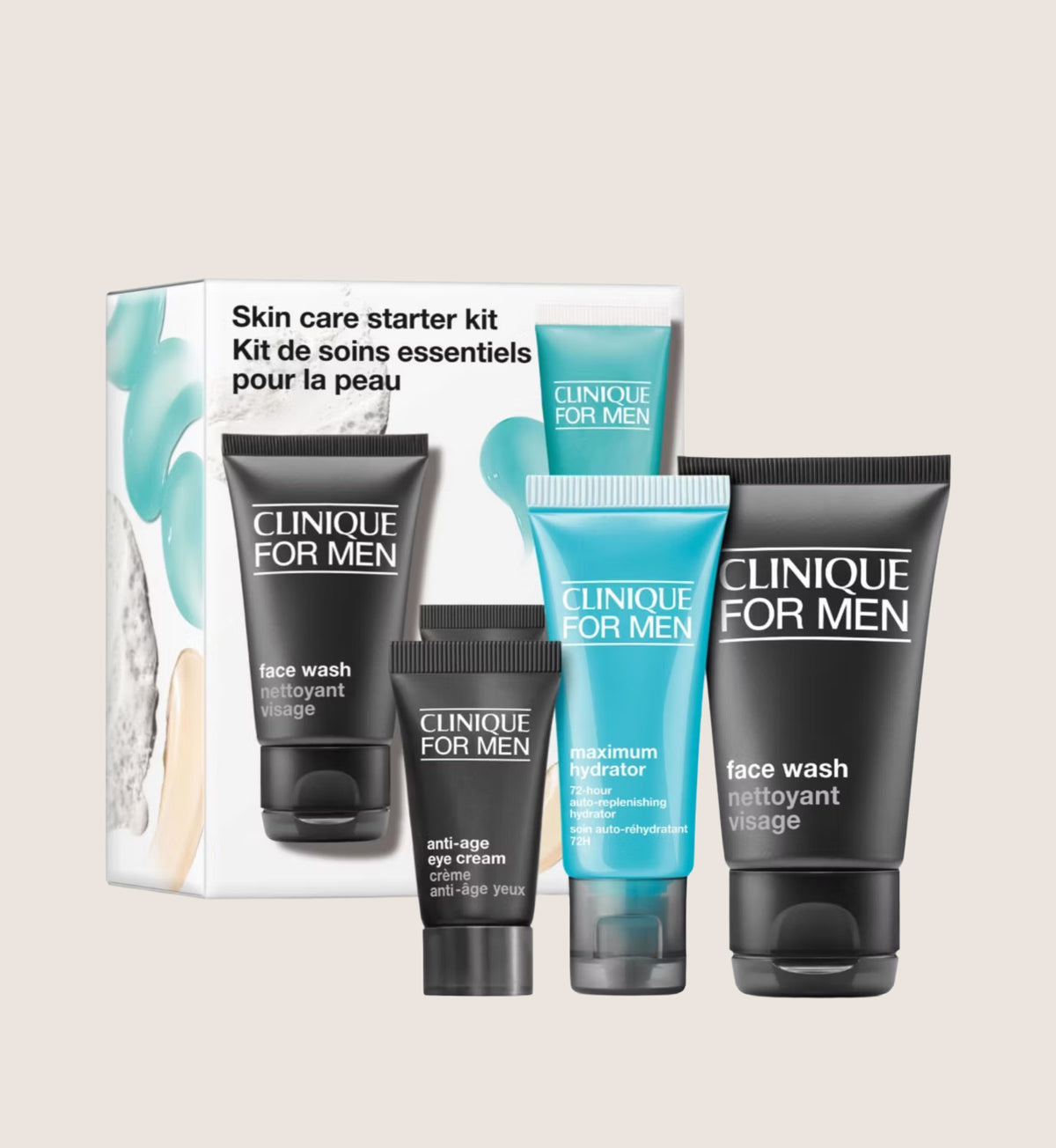 Clinique For Men™ Hydration Skincare Starter Travel Skincare Gift Set For Him