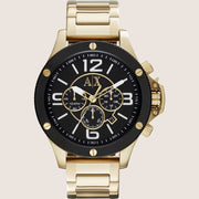 Armani Exchange Mens Urban Watch Gold Stainless Steel Bracelet AX1511