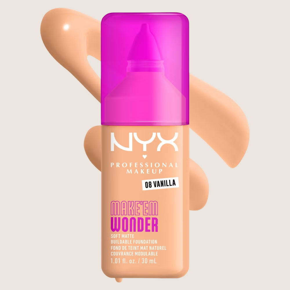 NYX Professional Makeup Make EM Wonder 24H Soft Matte Foundation 24-Hour Wear
