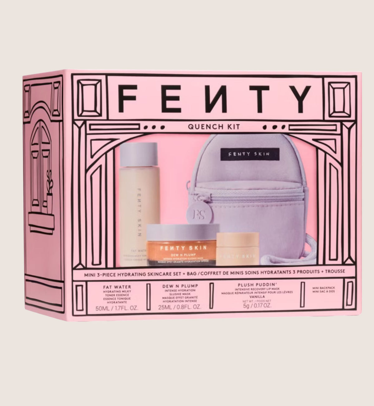 Fenty Skin Quench Kit Mini 3-Piece Hydrating Skincare Skincare Gift Set For Her