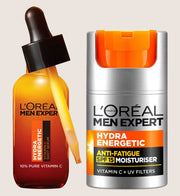 L'Oréal Men Expert Hydra Energetic Vitamin C Serum & Moisturiser SPF15 Bundle