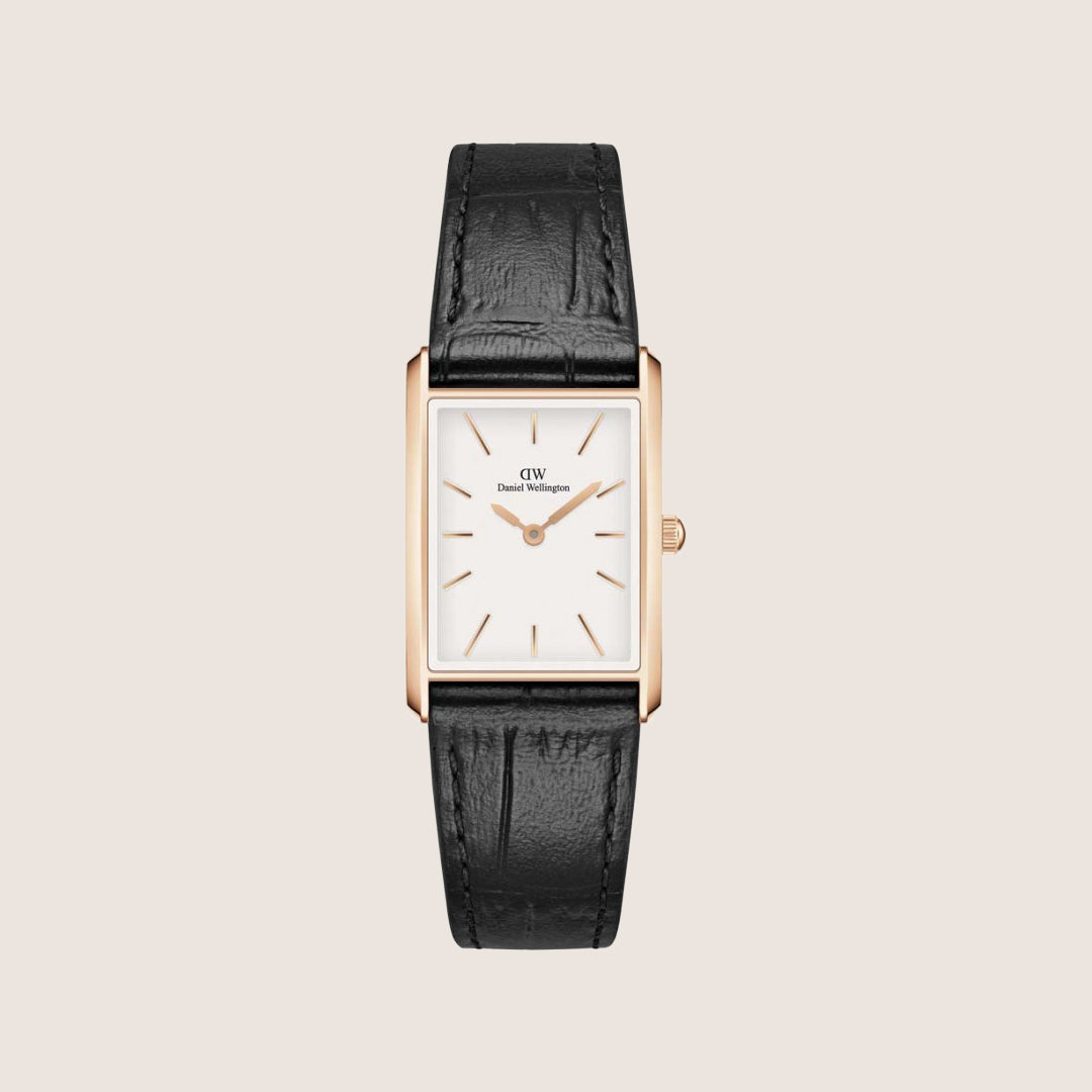 Daniel Wellington Women's Bound Rose Gold Leather White Dial Watch DW00100693