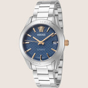 Versace Ladies Watch Automatic Blue Dial Silver Bracelet Date Display VESCA0224
