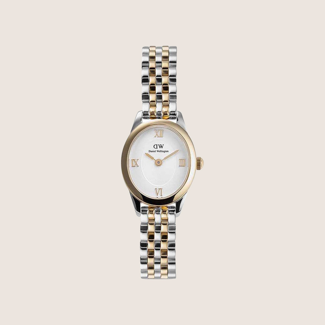 Daniel Wellington Women's Ophelia Mini Silver Two-Tone White Dial Watch DW00100811