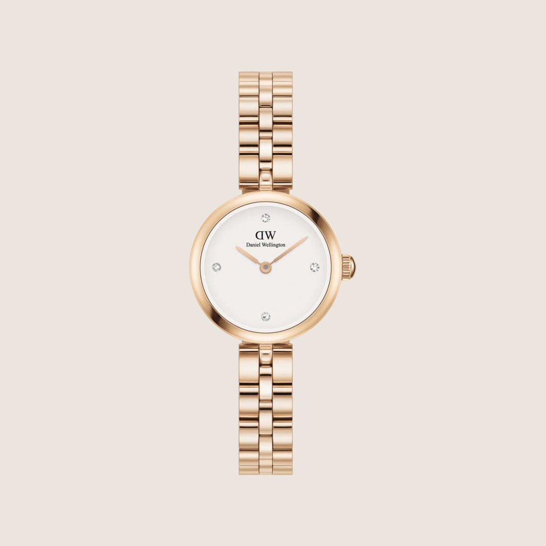 Daniel Wellington Women's Elan Lumine Rose Gold Crystal White Dial Watch DW00100717