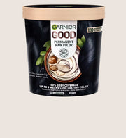 Garnier GOOD Permanent Hair Dye (Shade: 1.10 Midnight Illusion) for vibrant, lasting colour