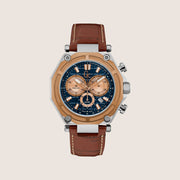GC Men's Chronograph Blue Dial Brown Leather Strap Watch X10005G7S