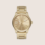 Diesel Mens RASP Gold Dial Gold Steel Bracelet Watch DZ1761