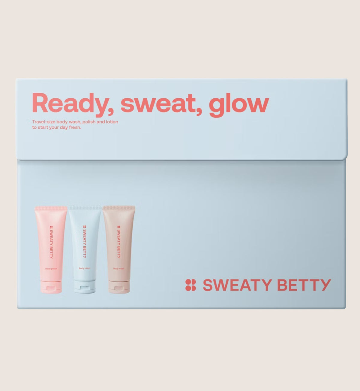 Sweaty Betty Ready Sweat Glow Mini Toiletry Trio Bath & Body Gift Set For Her