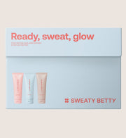 Sweaty Betty Ready Sweat Glow Mini Toiletry Trio Bath & Body Gift Set For Her