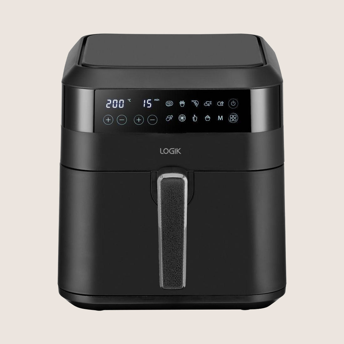 LOGIK LAF06B24 Air Fryer with 8 Preset Functions 6.5L - Black