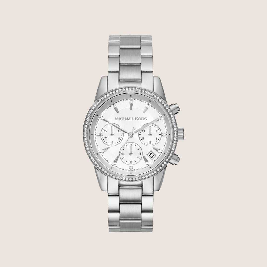 Michael Kors Women's Bryant Chronograph White Dial Watch MK6428