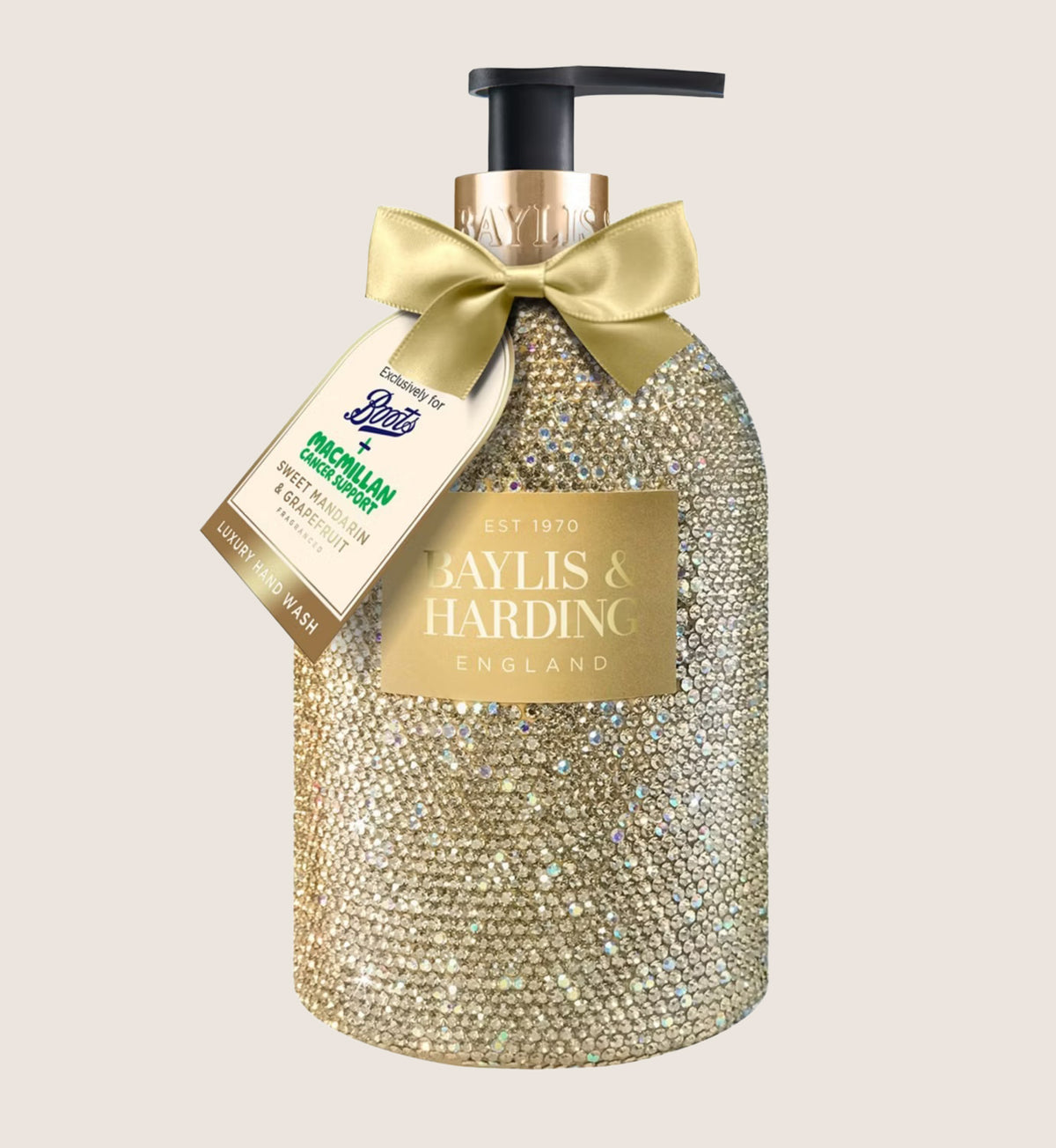 Baylis & Harding Sweet Mandarin & Grapefruit Gold Jewelled Luxury Hand Wash Gift 500ml Bath & Body Gift Set For Her