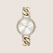 Michael Kors Women's Catelyn Clear Stone-Set White Dial Watch MK4633