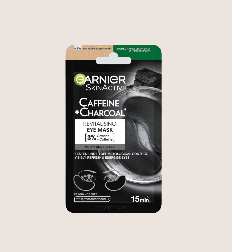Garnier Depuffing Eye Mask With Bamboo Charcoal For Puffy Undereyes Vegan Cruelty Free Vegan Formula 5g
