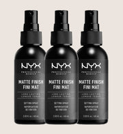 NYX Professional Makeup Setting Spray - Matte Finish - 3 X Setting Sprays Setting Spray Set