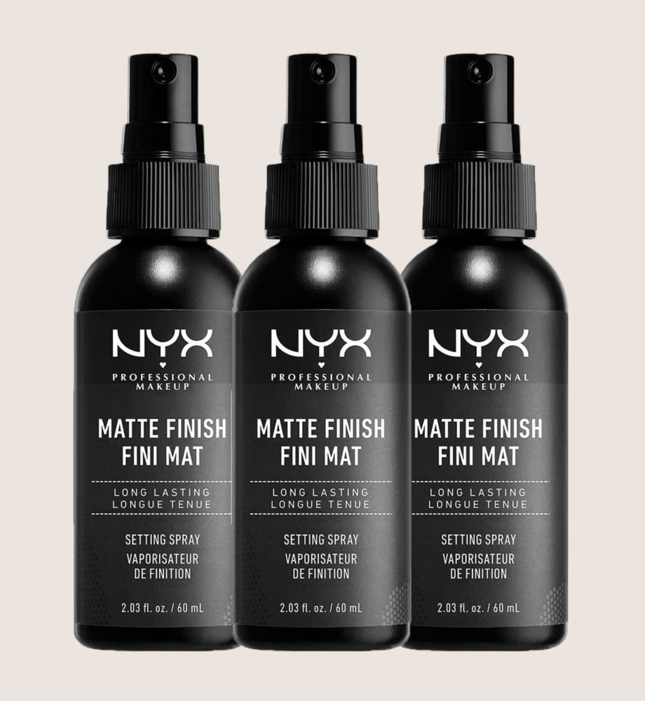 NYX Professional Makeup Setting Spray - Matte Finish - 3 X Setting Sprays Setting Spray Set