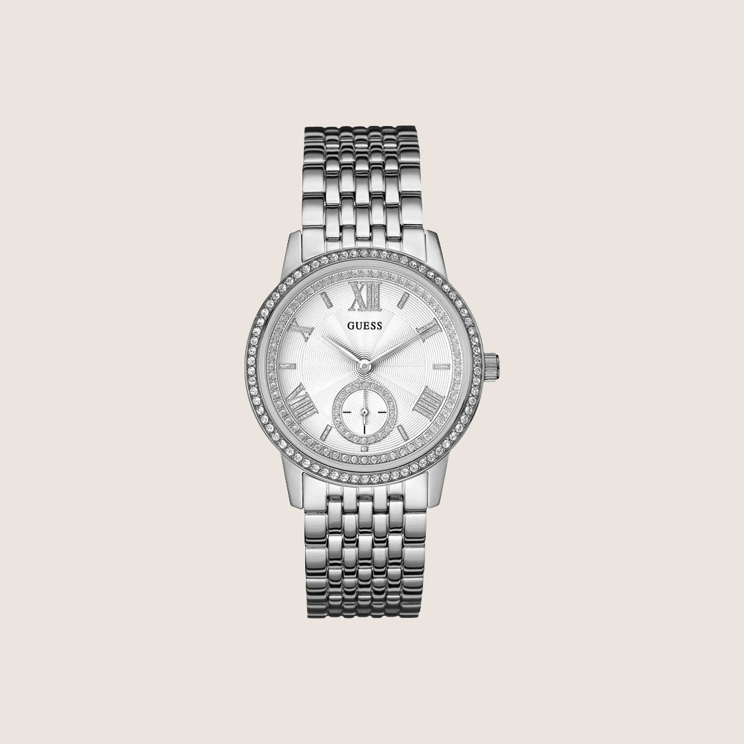 Guess Women's White, Mother Of Pearl Dial Watch White, Mother Of Pearl Dial W0573L1