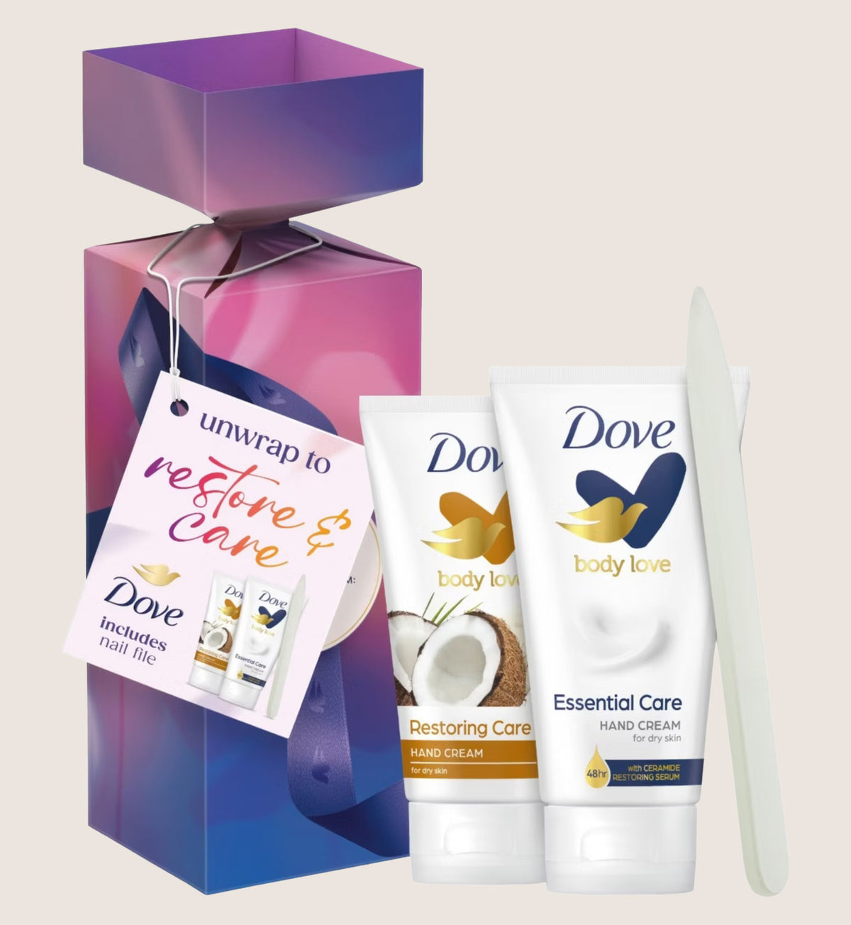 Dove Restore & Care Hand Collection Bath & Body Gift Set For Her