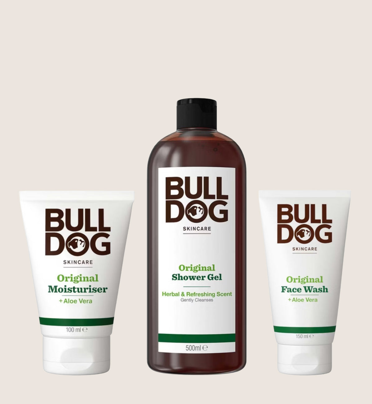 Bulldog Skincare Original Grooming Bundle - Face Wash, Moisturiser & Shower Gel